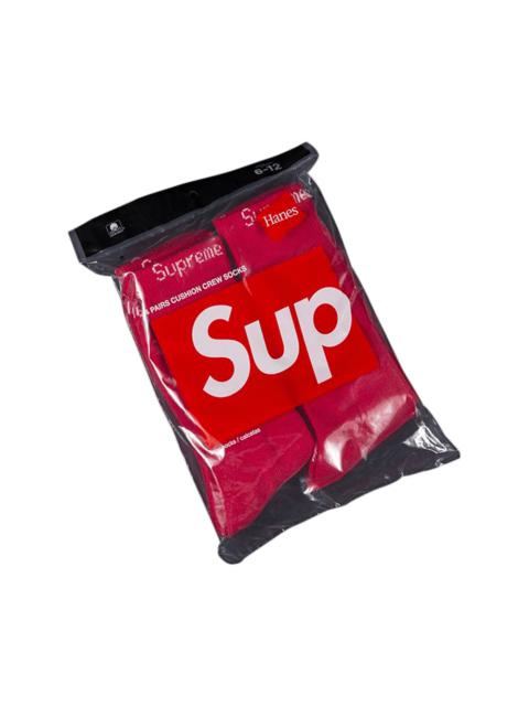 Supreme Hanes Crew Socks 'Red'