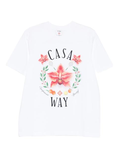 CASABLANCA Casablanca Orchid Graphic Classic T-shirt