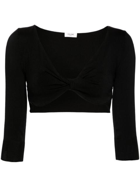CELINE Celine Women Silk Cropped Top