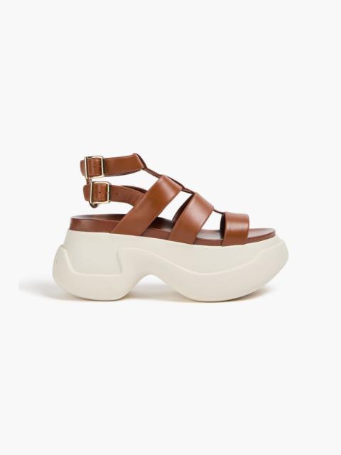 Marni Leather exaggerated-sole sandals