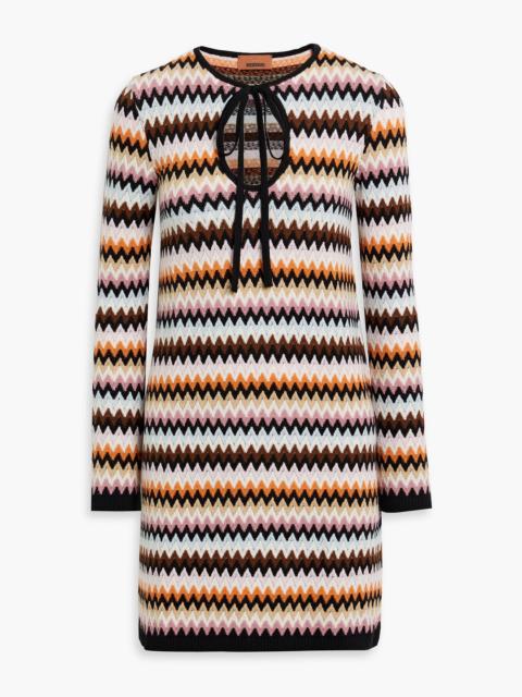 Missoni Jacquard-knit wool mini dress