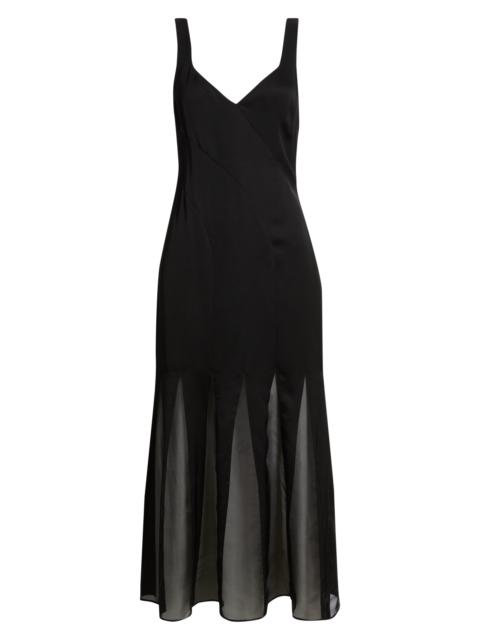 BOSS BOSS Sleeveless Godet Maxi Dress in Black at Nordstrom
