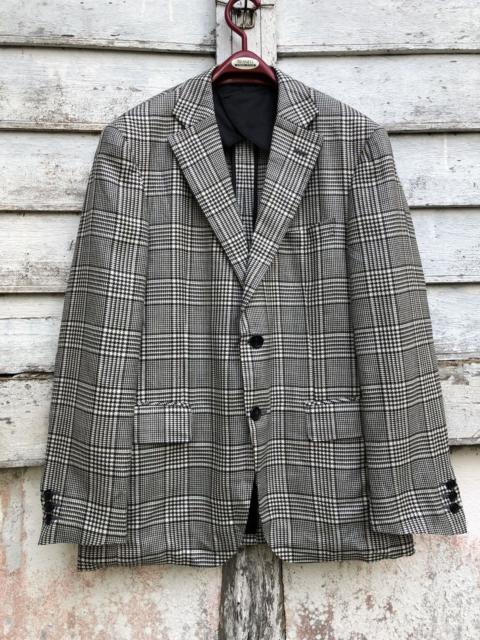 Loro Piana Summertime Fabric Houndtooth Plaid Jacket