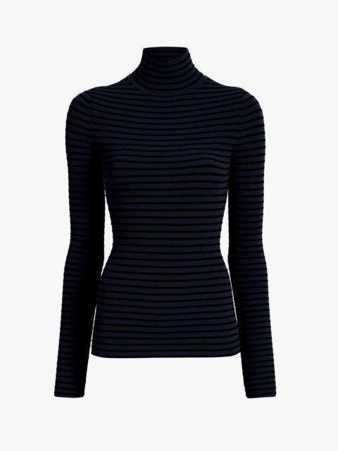 Proenza Schouler Didi Top in Matte Viscose Velvet Stripe
