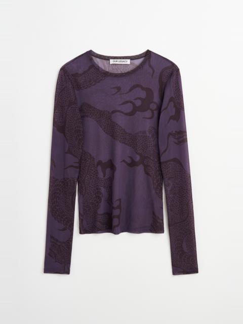 Our Legacy Super Slim Longsleeve Abstract Raisin Snake Print