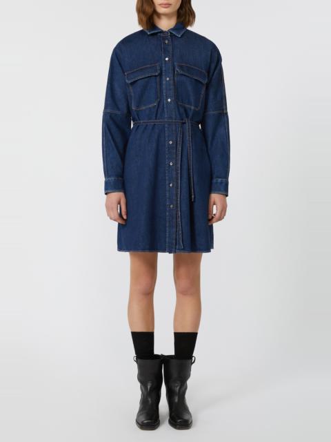 WEEKEND Max Mara Weekend Max Mara Balenio Long Sleeve Denim Shirtdress in Navy at Nordstrom