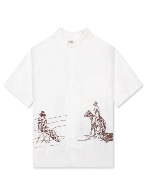One Of These Days REMEMBER ME CAMP SHIRT - IVORY