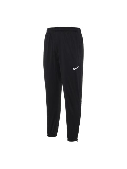 Nike Men's Nike Logo Solid Color Elastic Waistband Drawstring Sports Pants/Trousers/Joggers Autumn Black 