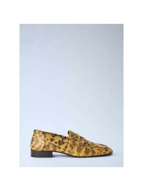 Dries Van Noten DRIES VAN NOTEN Yellow Embossed Leather Loafers New & Authen