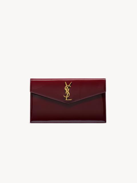 SAINT LAURENT UPTOWN POUCH IN PATENT LEATHER