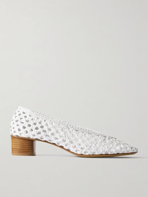 LE MONDE BÉRYL Woven leather pumps Cream