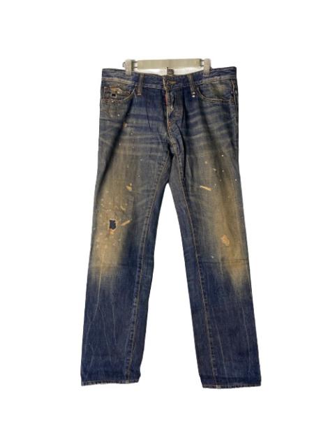 DSQUARED2 Dsquared2 Painted Distressed Denim Jeans Made in Italy