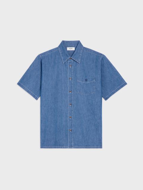 CELINE SHORT-SLEEVED SHIRT IN COTTON DENIM