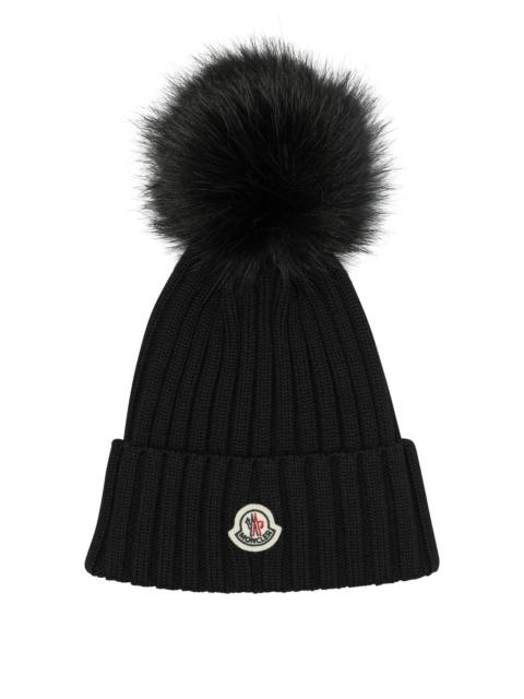 Moncler Moncler Tricot Beanie Black Women