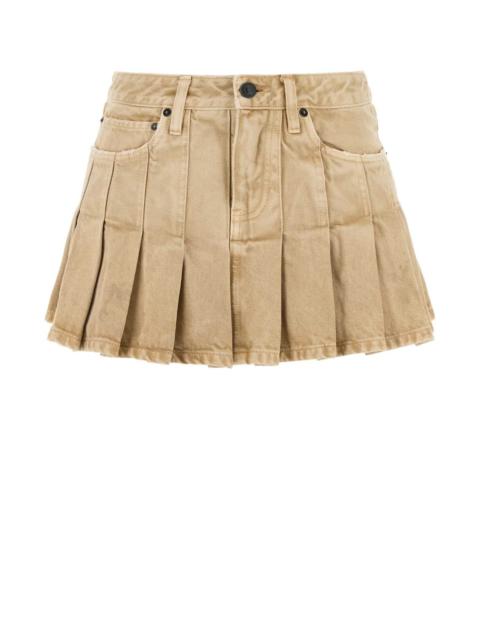 BALENCIAGA Balenciaga Women Beige Denim Mini Skirt