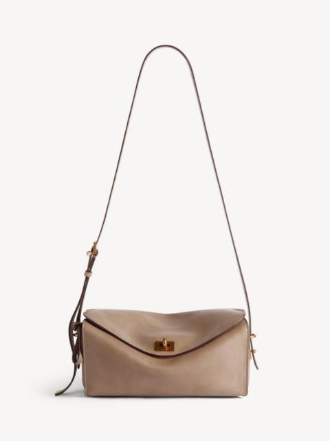 BALENCIAGA Women's Le 7 Shoulder Bag Medium in Biscuit/plum