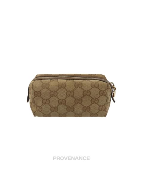 GUCCI Gucci Zip Pouch - GG Canvas Heart