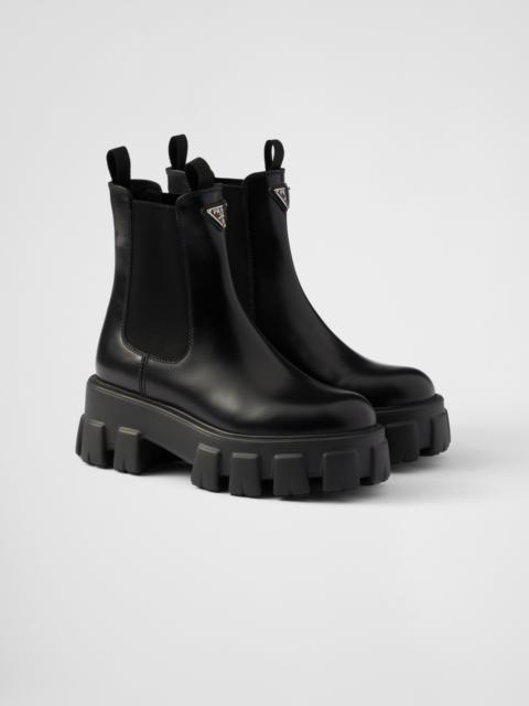 Prada Monolith brushed leather Chelsea boots