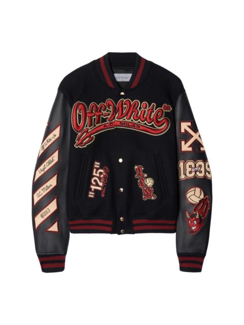 x A.C. Milan logo-appliquéd varsity jacket