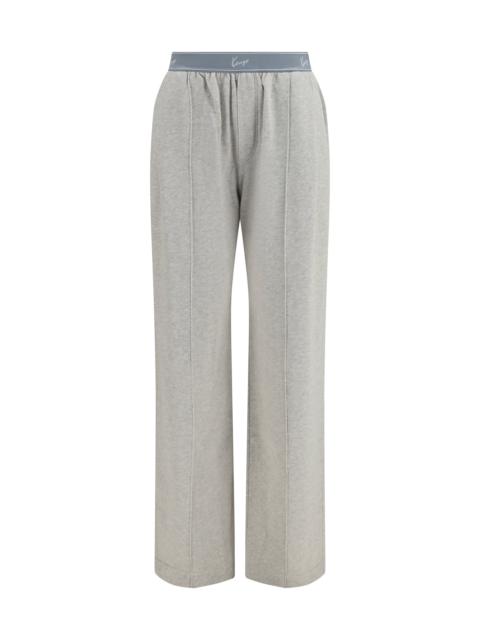 KENZO Kenzo Signature Stretch Cotton Pants Grey Women
