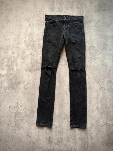 SAINT LAURENT Saint Laurent Paris 14AW D02 Black Washed Distressed Jeans by Hedi Slimane