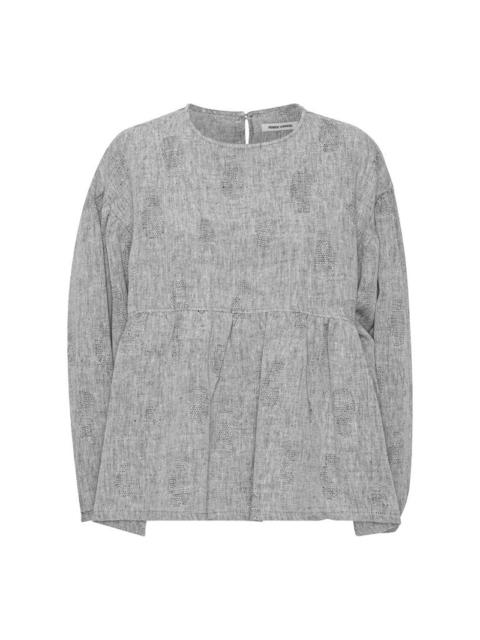 HENRIK VIBSKOV BOWL BLOUSE - GREY MELANGE GLOVES