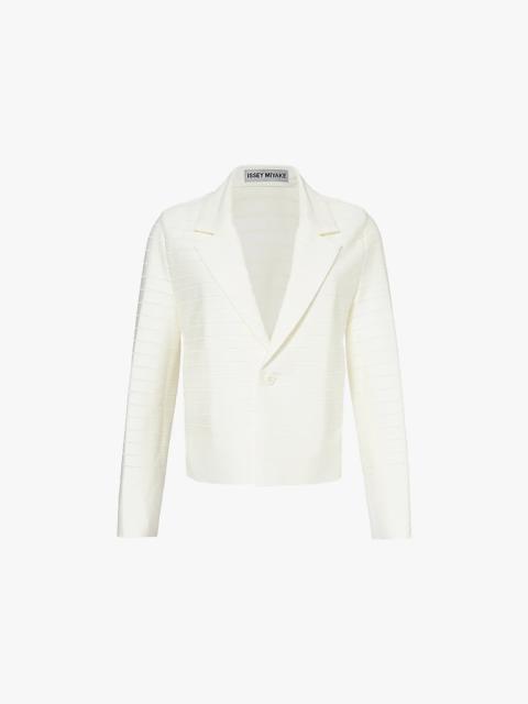 Slim-fit single-breasted knitted jacket