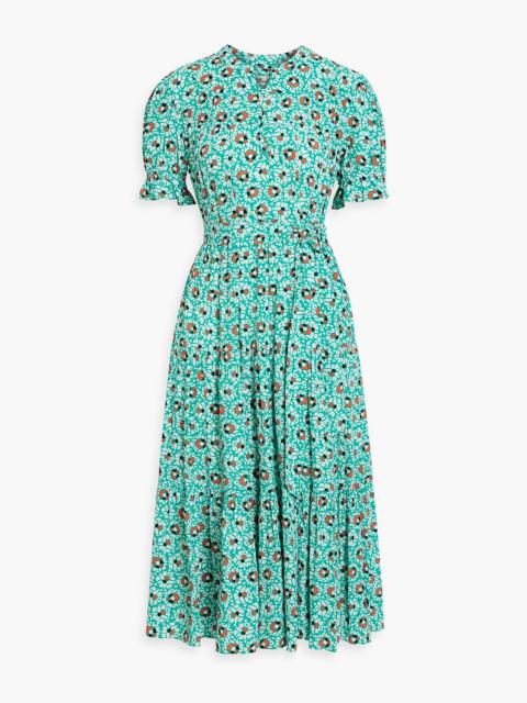 DIANE VON FURSTENBERG Kramer tiered printed crepe midi dress