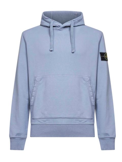 Stone Island Avio blue organic cotton hoodie