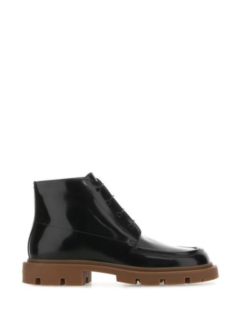 Maison Margiela Man Black Leather Ankle Boots