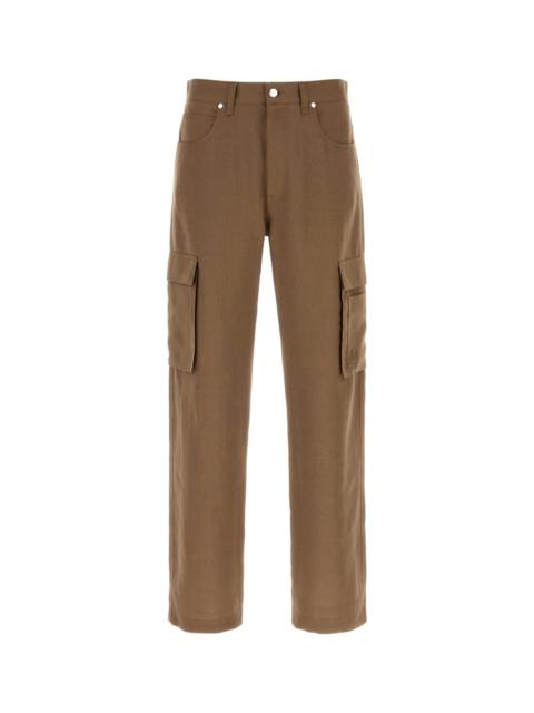 FENDI Fendi Men Light Brown Linen Cargo Pant