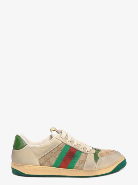 GUCCI Gucci Screener Gg Vintage Leather Low-Top Sneakers