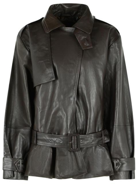 ROTATE Rotate 'Biker' Dark Brown Leather Jacket Women
