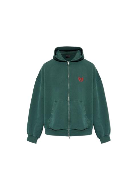 BALENCIAGA BALENCIAGA Green Cotton Hoodie New & Authentic (Men's size:S