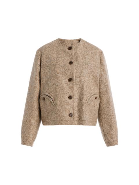 BLAZÉ MILANO Seanna Gliss Alpaca-Wool Bolero neutral