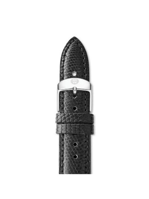 Michele - Michele Deco Mid Ladies 16 mm Black Lizard Leather Watch Strap MS16AA610001