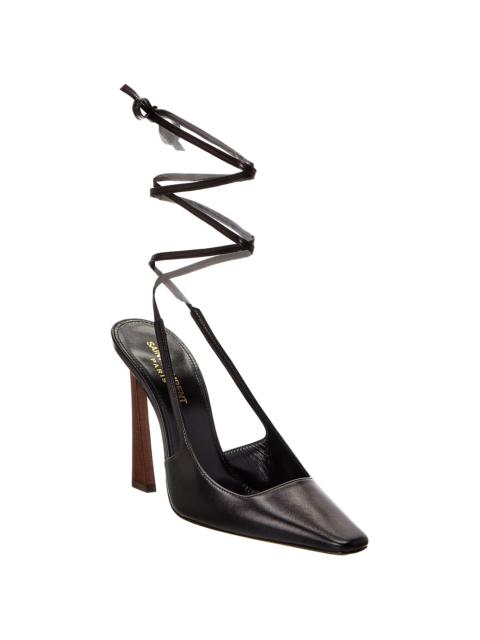SAINT LAURENT Saint Laurent Blade 105 Leather Slingback Pump