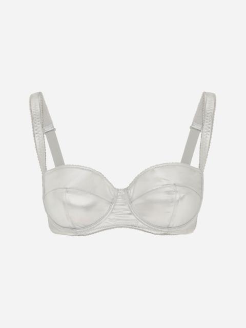 Dolce & Gabbana Foiled jersey balconette bra