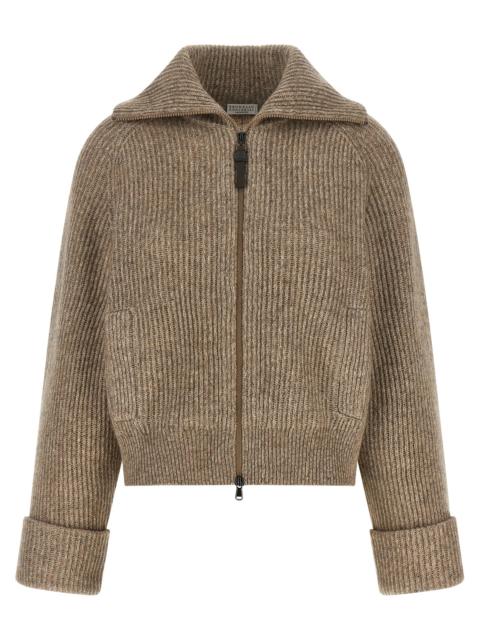 Brunello Cucinelli Brunello Cucinelli Women 'Shiny Zipper Pull' Cardigan