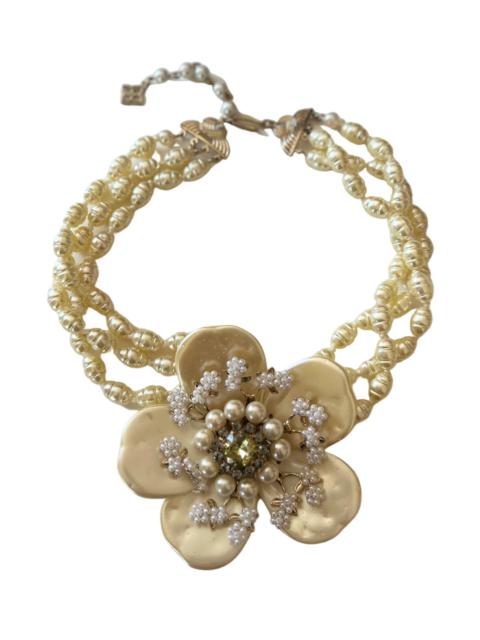 Other Designers Pearl Flower Necklace