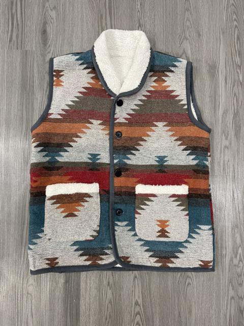 Other Designers Japanese Brand - Navajo fleece inside sleevelest vest jacket