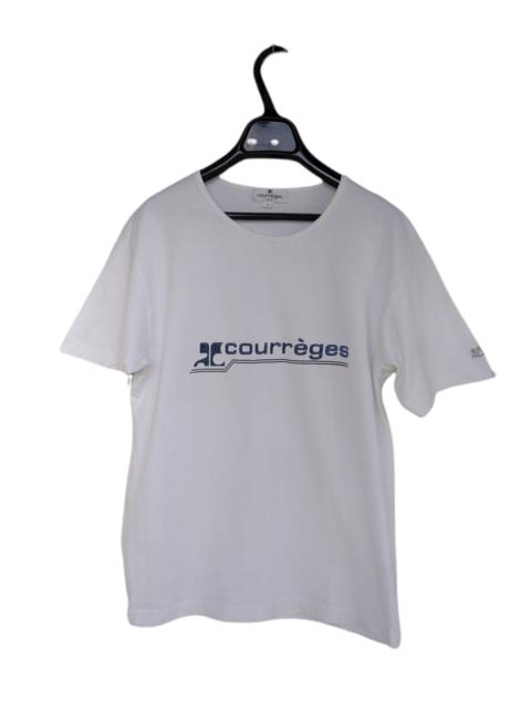 courrèges Vintage Courreges Spell Out Logo White Tee