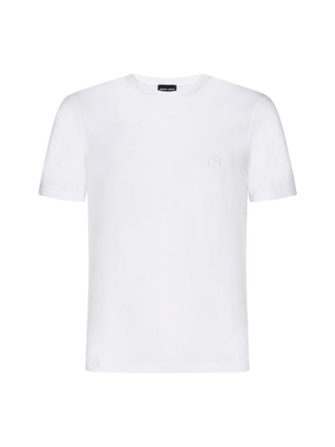 GIORGIO ARMANI Giorgio Armani Men Icon Crew Neck T-Shirt In Stretch Viscose Jersey