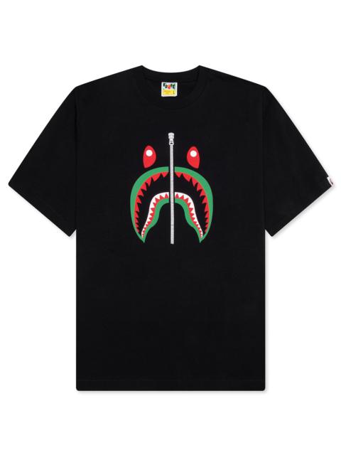 A BATHING APE® SHARK TEE ITALY - BLACK