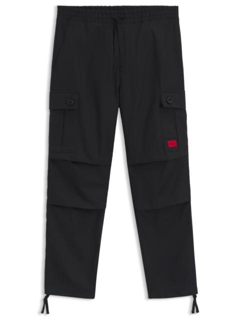 HUGO REGULAR-FIT CARGO TROUSERS IN RIPSTOP COTTON