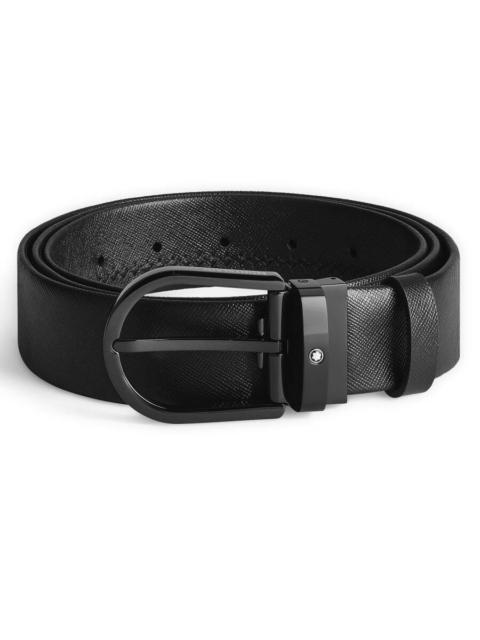 Montblanc Montblanc Horseshoe Buckle Leather Belt – Black, 35mm