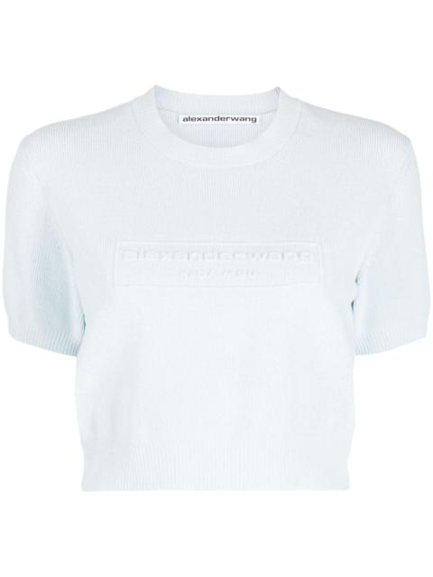 Alexander Wang ALEXANDER WANG Women Embossed Logo Ribbed SS Tee