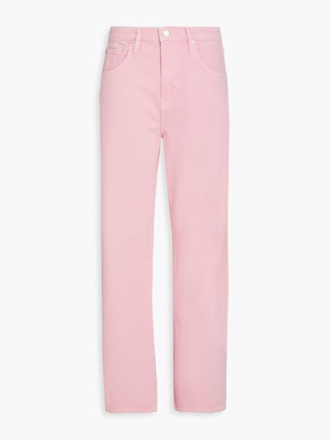 FRAME High-rise barrel-leg jeans