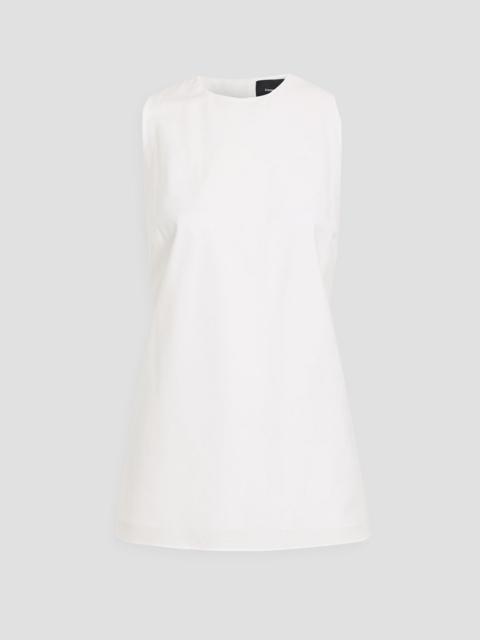 Simone Rocha Open-back bow-detailed cotton-poplin top