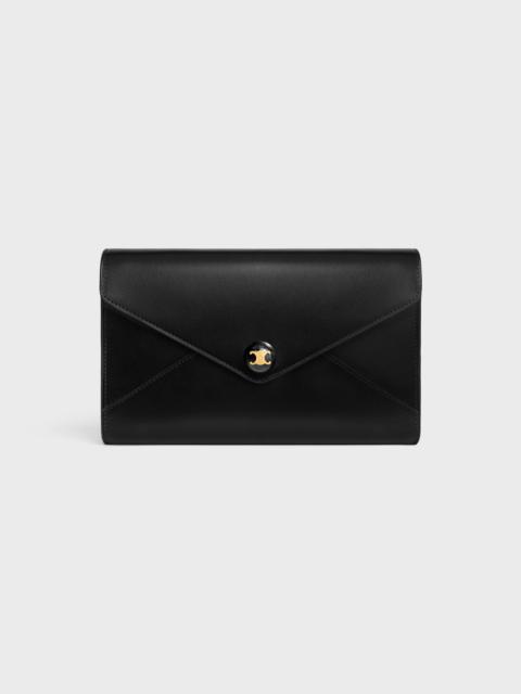 CELINE ENVELOPE WALLET ON CHAIN IN Shiny calfskin
